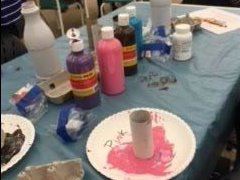 Dip recycle item in paint